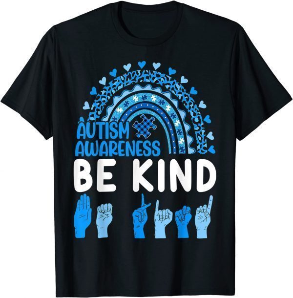 Be Kind Autism Awareness Rainbow Trendy Classic Shirt