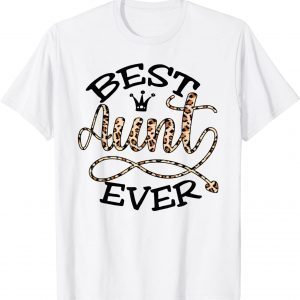 Best Aunt Ever Leopard Decor Aunt 2022 Shirt