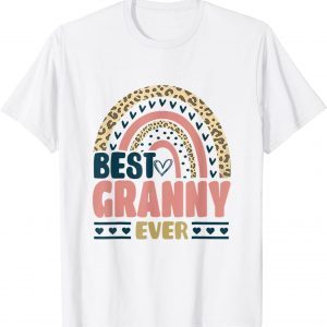 Best Granny Ever Heart Leopard Print Mothers Day 2022 T-Shirt