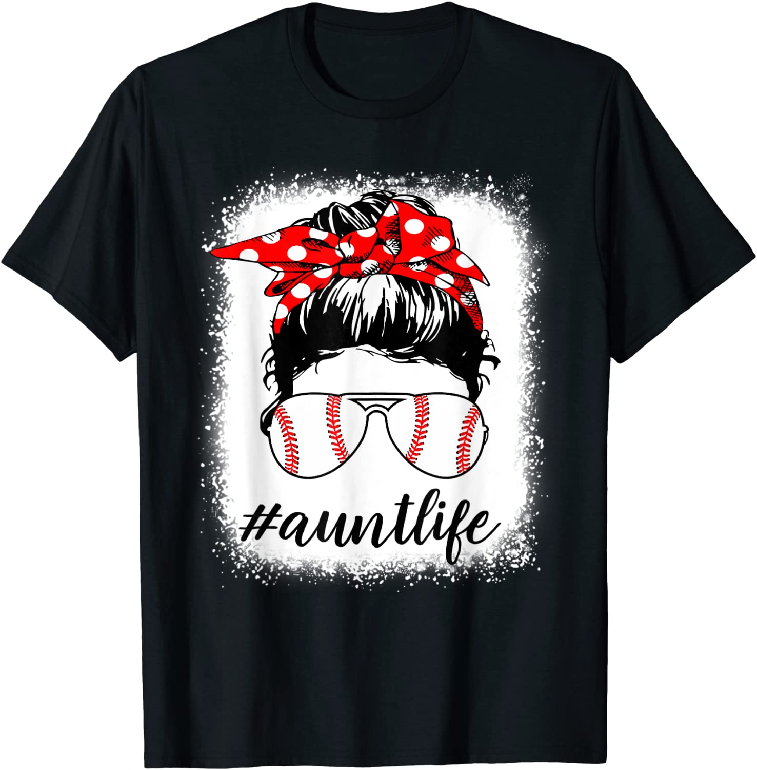 Bleached Aunt Life Softball Baseball Auntlife Mothers Day 2022 Shirt