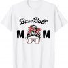 Bleached Baseball Mom Messy Bun Player Mom Mother's Day 2022 Shirt