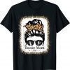 Bleached Dance Mom Messy Bun Hair Leopard Dancer Classic Shirt