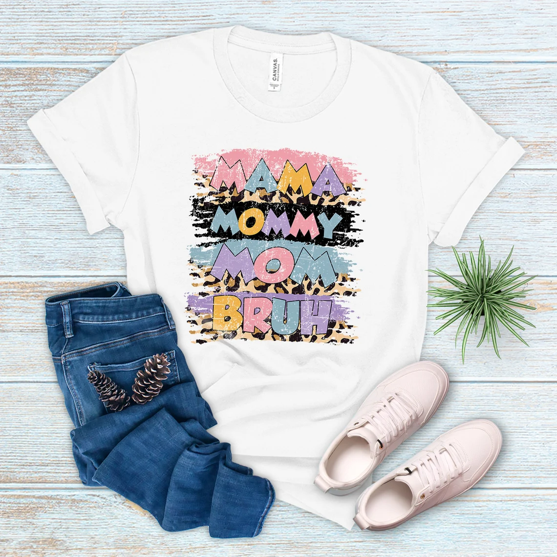 Bleached Leopard Mama Mommy Mom Bruh Mother's Day 2022 Shirt