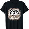 Bleached Leopard Soccer Mom Game Day Vibes Mother's Day 2022 T-Shirt