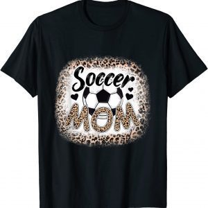 Bleached Leopard Soccer Mom Game Day Vibes Mother's Day 2022 T-Shirt