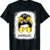 Bleached Mimi Life Softball Baseball Messy Bun Mothers Day Classic Shirt