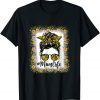 Bleached Mom Life Messy Bun Sunflower Mother's Day Classic Shirt