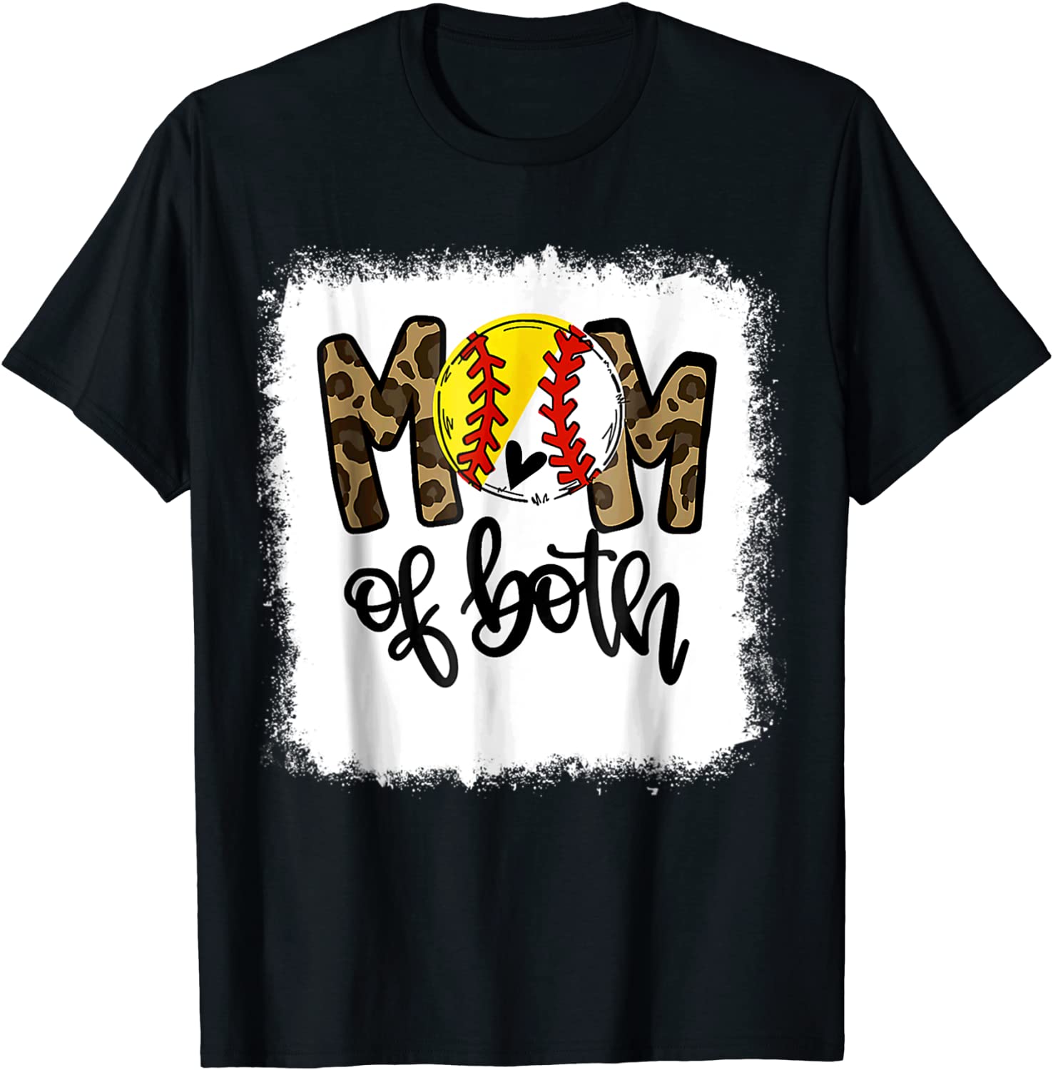 Bleached Mom Of Both Leopard Baseball Mom Mother's Day 2022 Limited Shirt