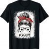 Bleached Soccer Gigi Messy Bun Soccer Lover Mothers Day Classic Shirt