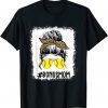 Bleached Softball Bonus Mom Life Leopard Messy Bun Game Day 2022 Shirt
