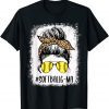 Bleached Softball G-ma Life Leopard Messy Bun Mother's Day 2022 Shirt