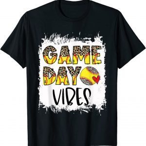 Bleached Softball Game Day Vibes Softball Season Outfit 2022 Shirt