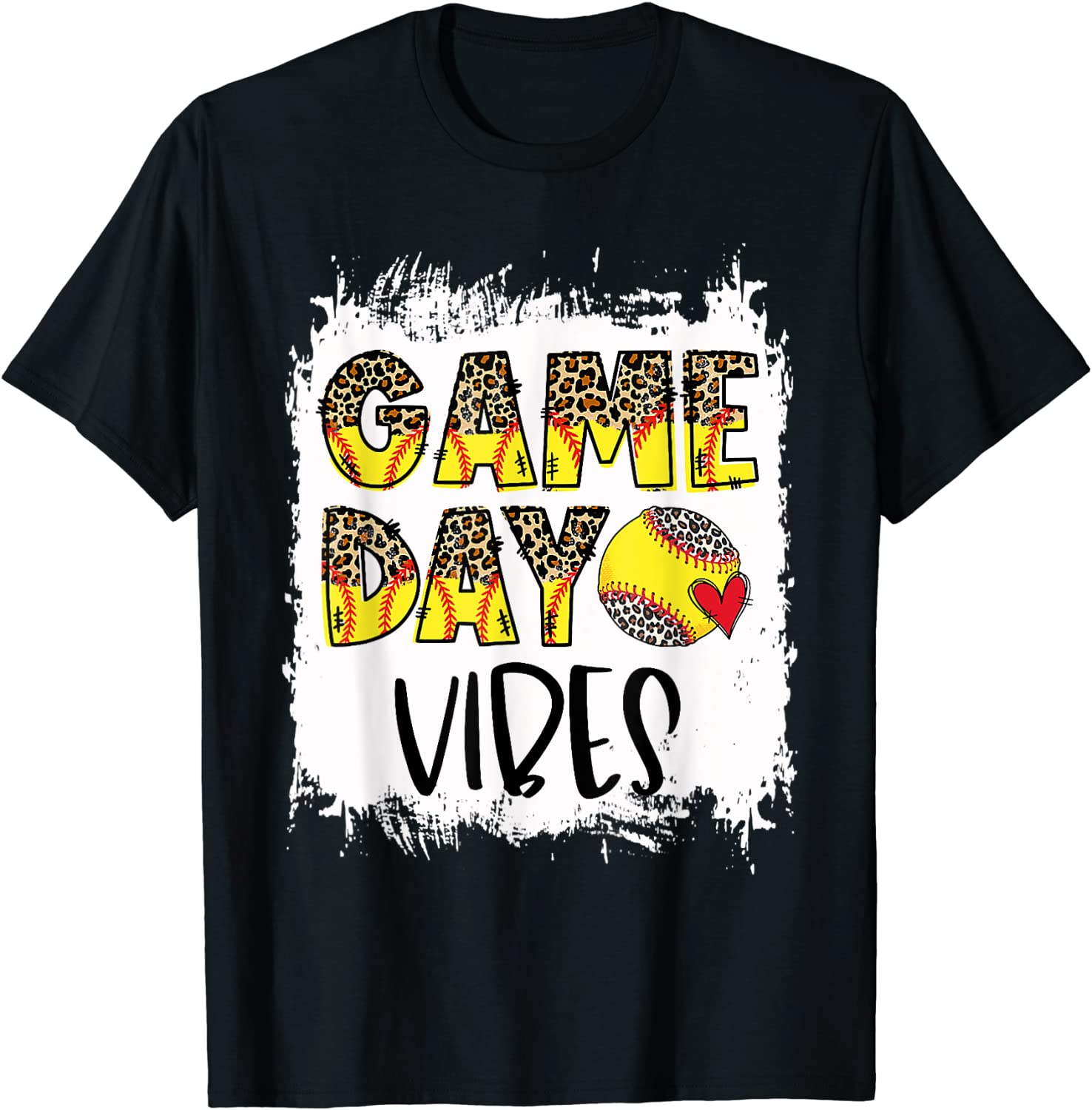 Bleached Softball Game Day Vibes Softball Season Outfit 2022 Shirt