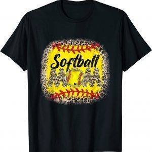 Bleached Softball Mom Leopard Baseball Mom Mother's Day 2022 Limited Shirt