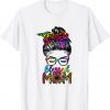 Blessed Mom Leopard Sunglasses With Sunflower Mother's Day T-Shirt