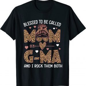 Blessed To Be Called Mom And G-Ma Grandma Leopard Mother Day Classic T-Shirt