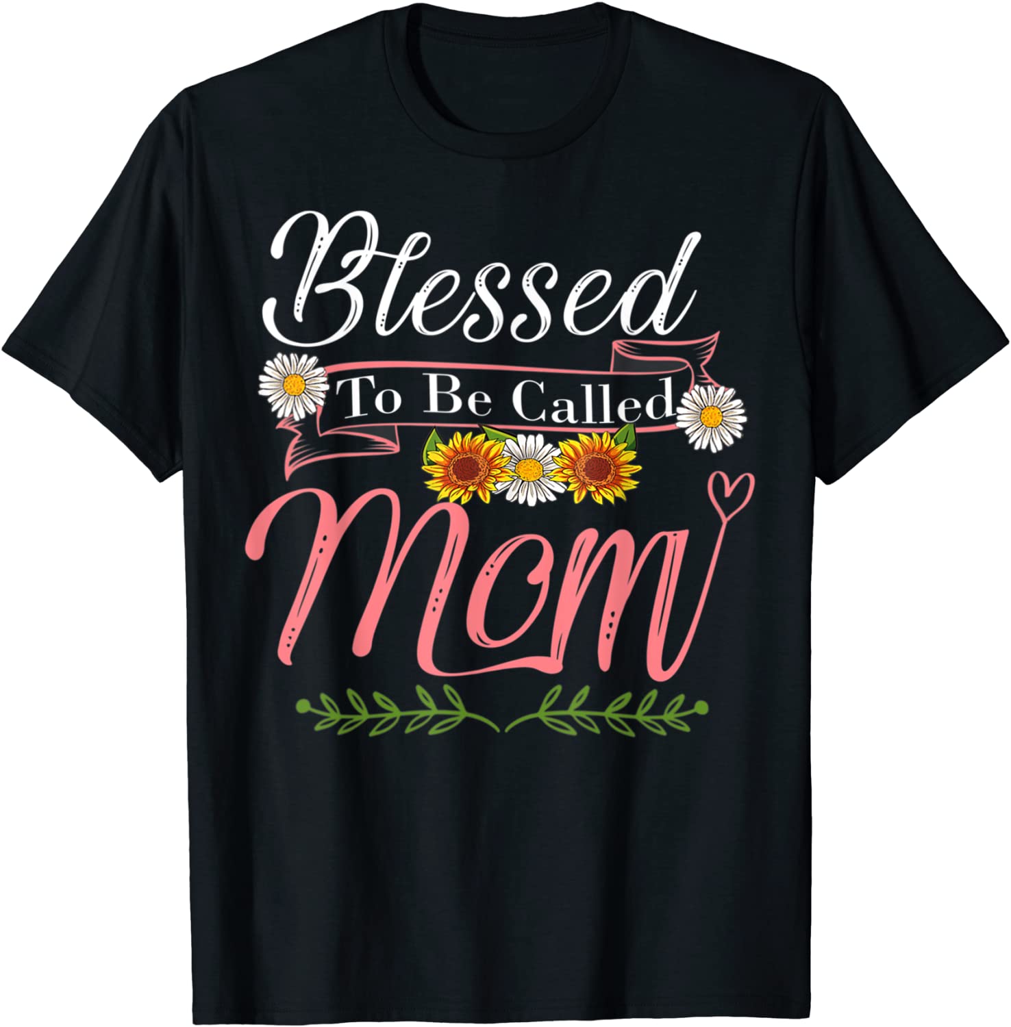Blessed To Be Called Mom Cute Sunflowers Outfit Mother's Day 2022 Shirt