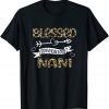 Blessed to be called Nani Floral Leopard Grandma Mothers Day T-Shirt