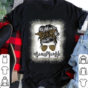 Bonus Mom Life Hair Bandana Glasses Leopard Happy Mother's Day 2022 Classic shirt