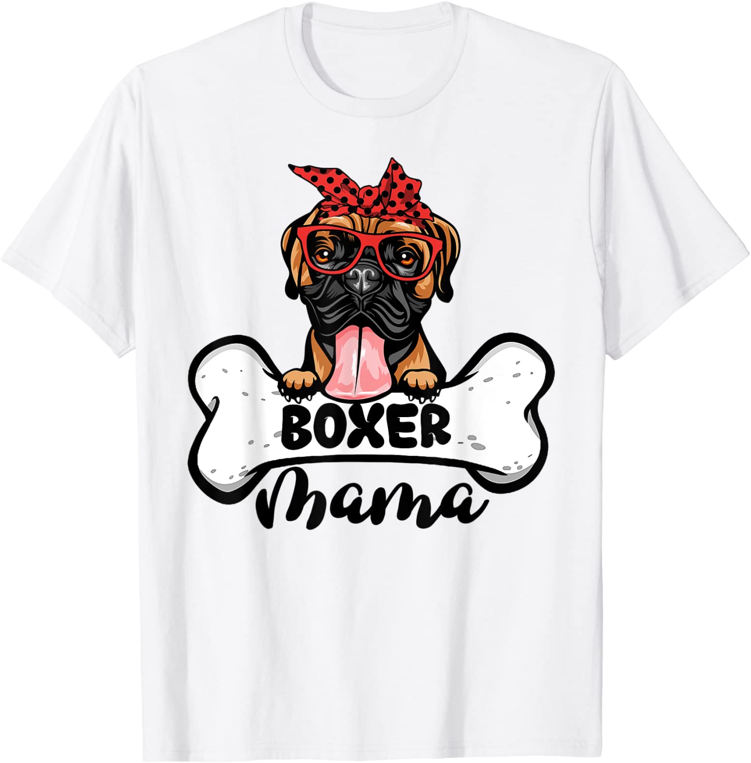 Boxer Mama Dog Bone Mothers Day Dog Mom Classic Shirt