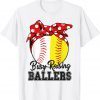 Busy Raising Ballers Softball Baseball Tee Baseball Mom T-Shirt