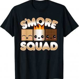 Campfire Fire Pit Friends Cute Kawaii Smore Squad 2022 Shirt