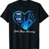 Child Abuse Awareness Matching Group Family Blue Heart Classic Shirt
