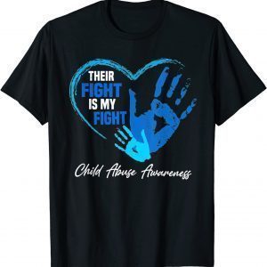 Child Abuse Awareness Matching Group Family Blue Heart Classic Shirt