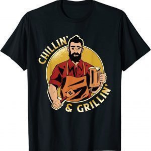 Chillin and Grillin, BBQ Memorial Day Grilling Meat Smoking 2022 Shirt