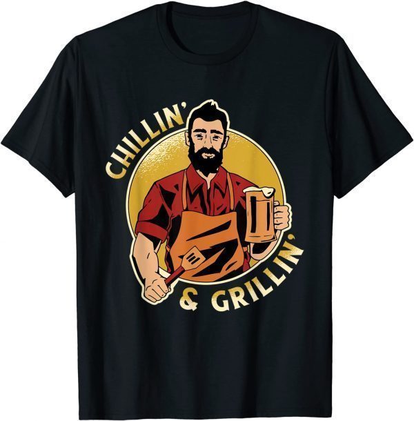 Chillin and Grillin, BBQ Memorial Day Grilling Meat Smoking 2022 Shirt