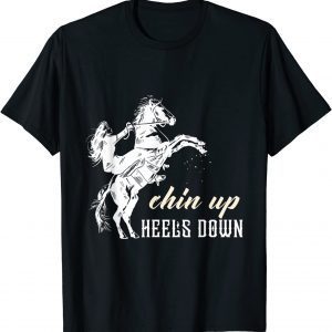 Chin up heels down for a Horses Lover Riding Rider Horse Tee Shirt