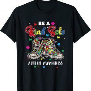 Cool Autism Awareness Be A Kind Sole Rainbow Sneaker Puzzle 2022 Shirt