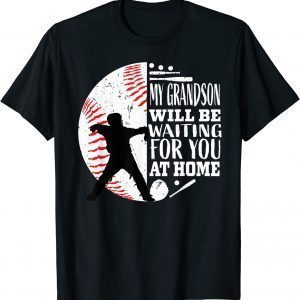 Cute Baseball Catcher Grandma Grandpa Grandson 2022 T-Shirt