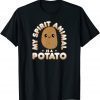 Cute Kawaii My Spirit Animal Is A Potato 2022 Shirt