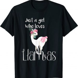 Cute Llama Lover Just A Girl Who Loves Llamas Classic Shirt