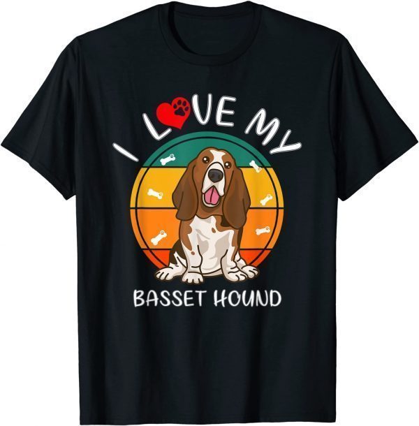 Dog Lover I Love My Basset Hound T-Shirt