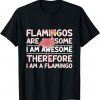 Flamingos Are Awesome I Am Awesome Therefore I Am a Flamingo T-Shirt