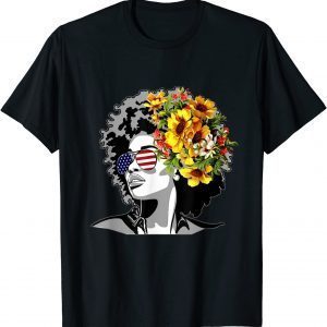 Flower Afro Hair Puerto Rico Black Melanin Queen Classic Shirt