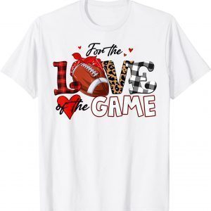 For the love of the game Football Leopard Game Day Mom Life T-Shirt
