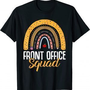 Front Office Squad Rainbow Leopard School Teacher Officer Classic Shirt