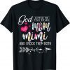 God Gifted Me Two Titles Mom And Mimi Flower Mother's Day Classic Shirt