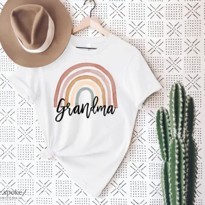 Grandma with cute rainbow print Nana rainbow 2022 Shirt