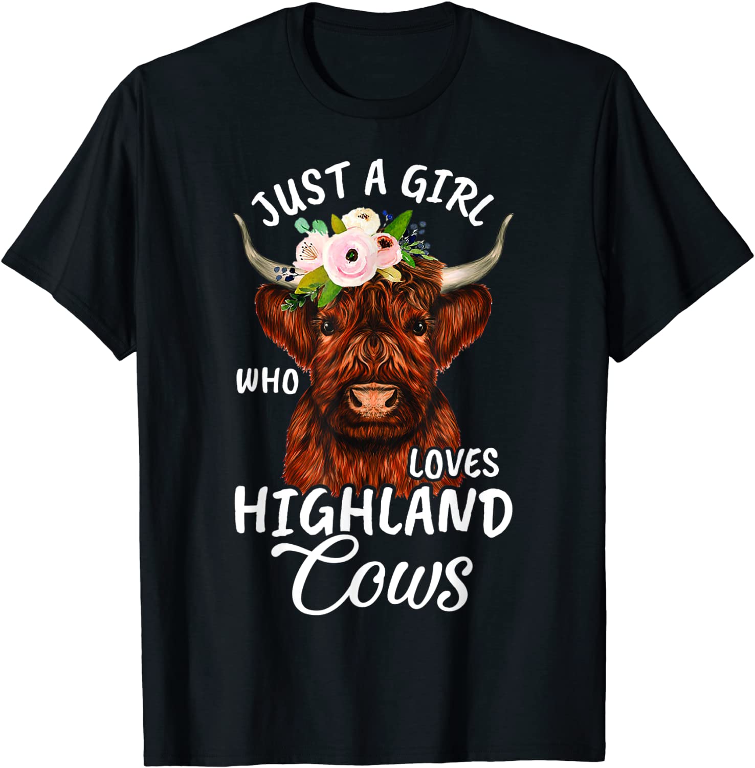 Hairy Cow Lovers Just A Girl Who Loves Highland Cows Farmer Classic Shirt