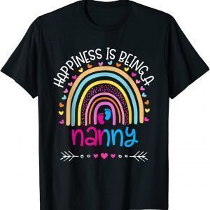 Happiness Is Being A Nanny Rainbow Mother's Day 2022 Limited Shirt