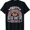 Happy Last Day Of Preschool Rainbow Leopard Teacher 2022 Shirt