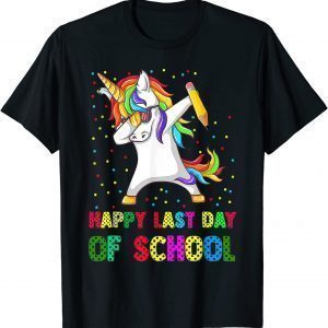 Happy Last Day Of School 2022 Teacher Student Cute Unicorn Classic T-Shirt