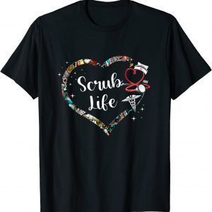 Heart Scrub Life Stethoscope Nursing Nurses Week 2022 Shirt