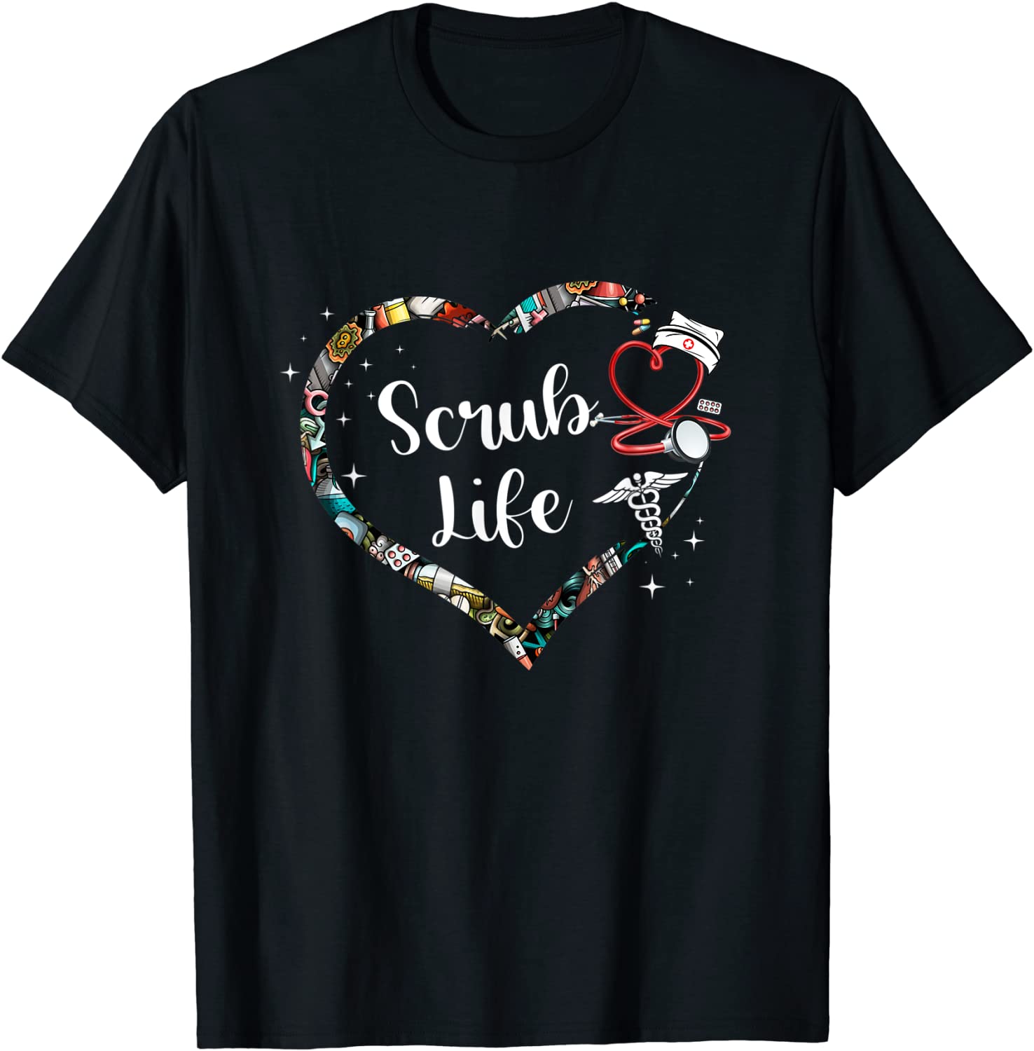 Heart Scrub Life Stethoscope Nursing Nurses Week 2022 Shirt