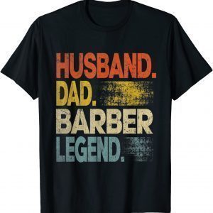 Husband Dad Barber Legend Vintage Father's Day T-Shirt