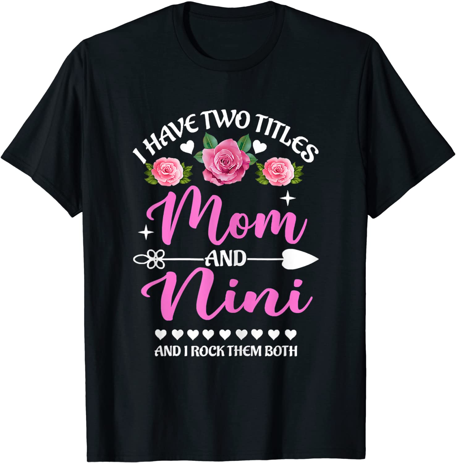 I Have Two Titles Mom And Nini Floral Mothers Day 2022 Shirt